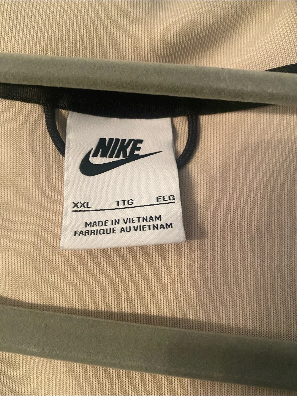 Nike Women's Tan Hooded Zip Jacket with Matching Joggers Set